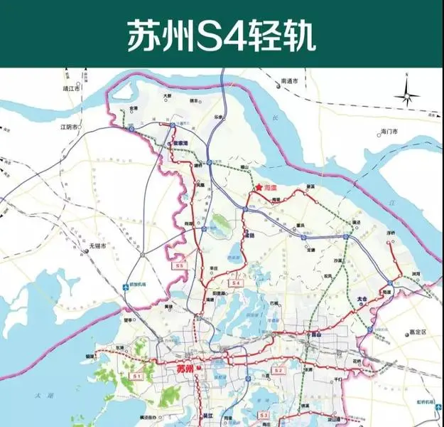 贰 | 城际轻轨 城市动脉  s4线起于常熟港区吴市,经碧溪,梅李至海虞