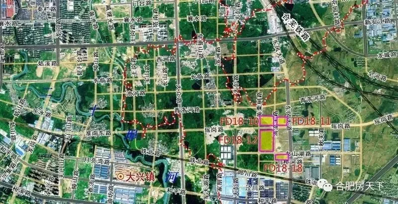 肥东县撮镇地块区位图